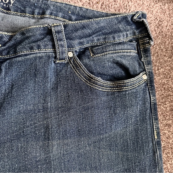 Y2K Alloy Apparel Avery Denim Low Rise Boot Cut Jeans Juniors Size 21 Tall - Picture 6 of 16